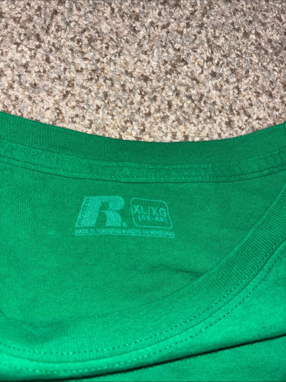 Russell Athletic Green 'Wings Up' Long Sleeve University Tee - Picture 2 of 2